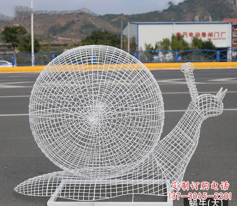 湖南蜗牛镂空不锈钢景观雕塑
