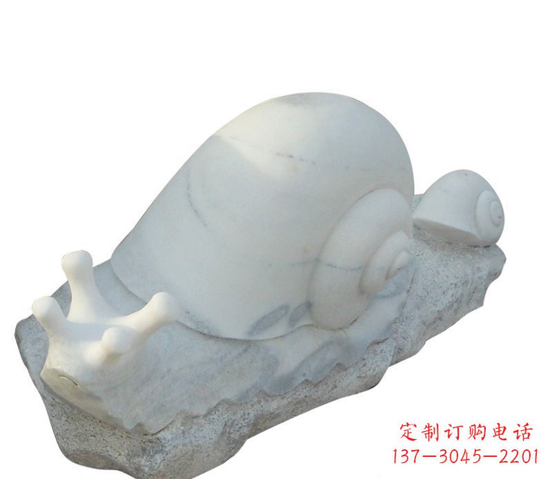 湖南蜗牛石雕公园动物摆件