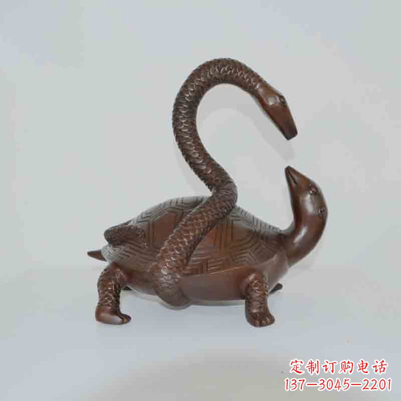 湖南乌龟背蛇龟蛇铜雕