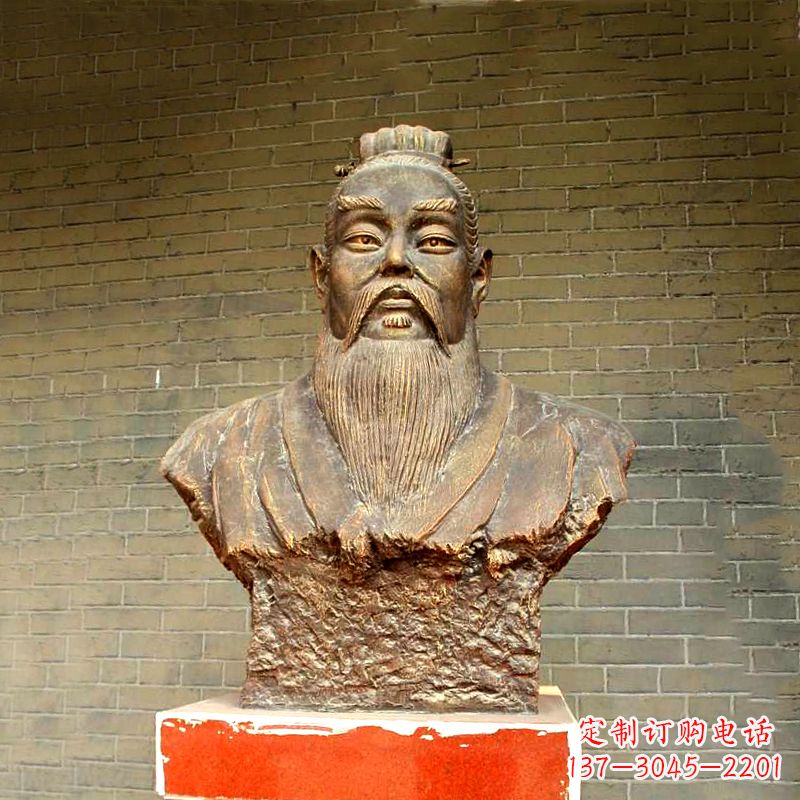 湖南五帝之帝喾半身像胸像雕塑