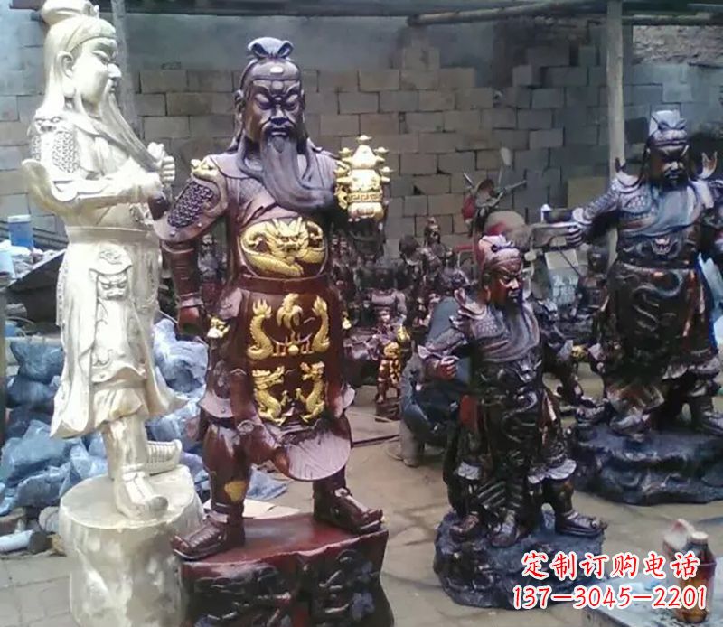 湖南武财神提刀关公铜雕