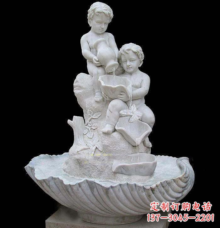 湖南西方儿童喷泉石雕