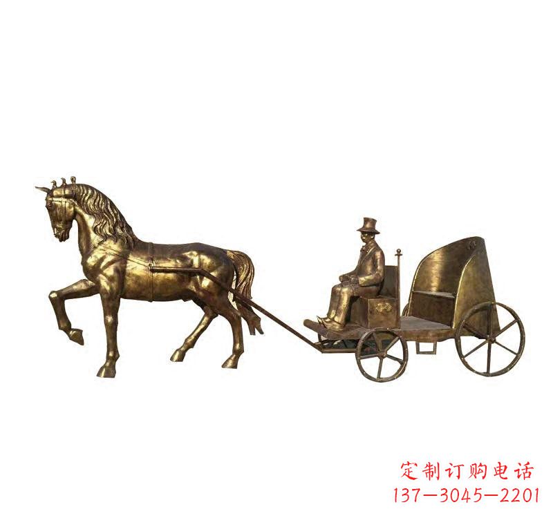湖南西方马车铜雕