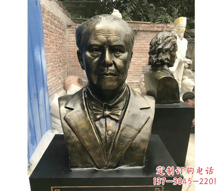 湖南西方名人爱迪生胸像铜雕