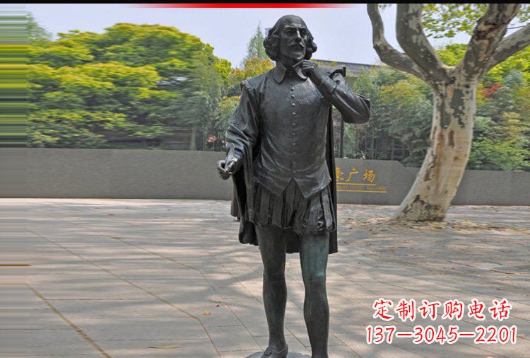 湖南西方名人莎士比亚铜雕
