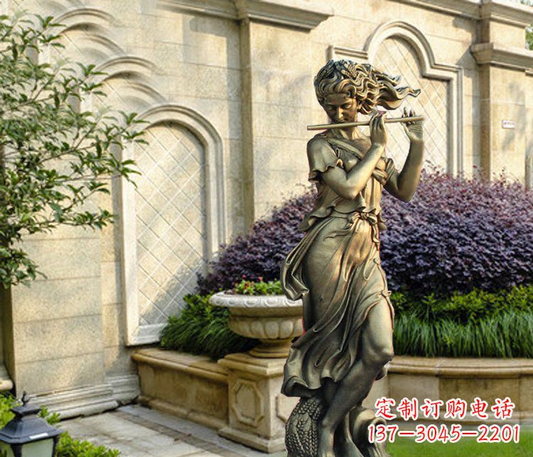 湖南西方女人别墅景观铜雕塑