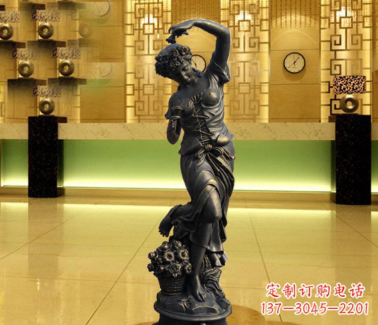湖南西方女人别墅景观铜雕