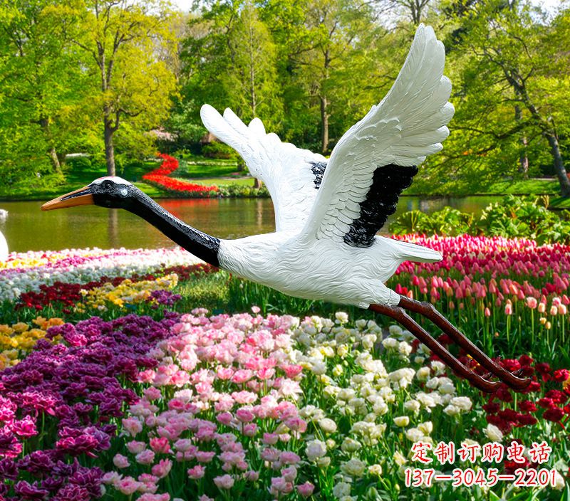 湖南仙鹤雕塑灯