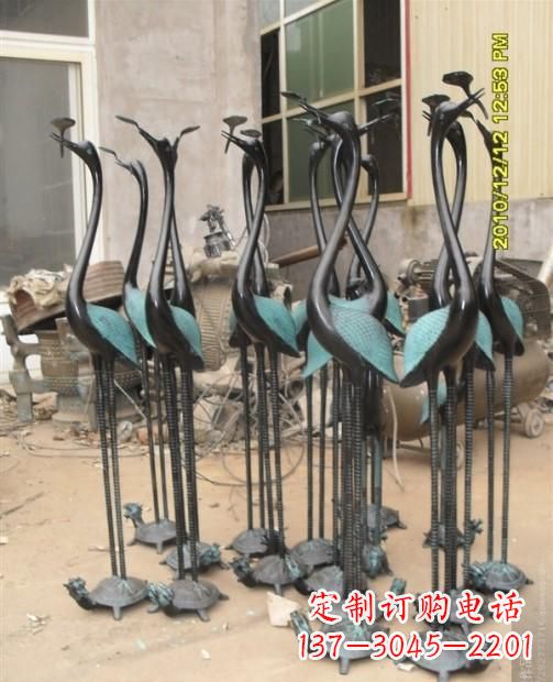 湖南仙鹤动物铜雕