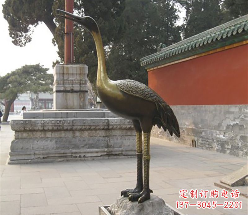 湖南仙鹤动物铜雕 (2)