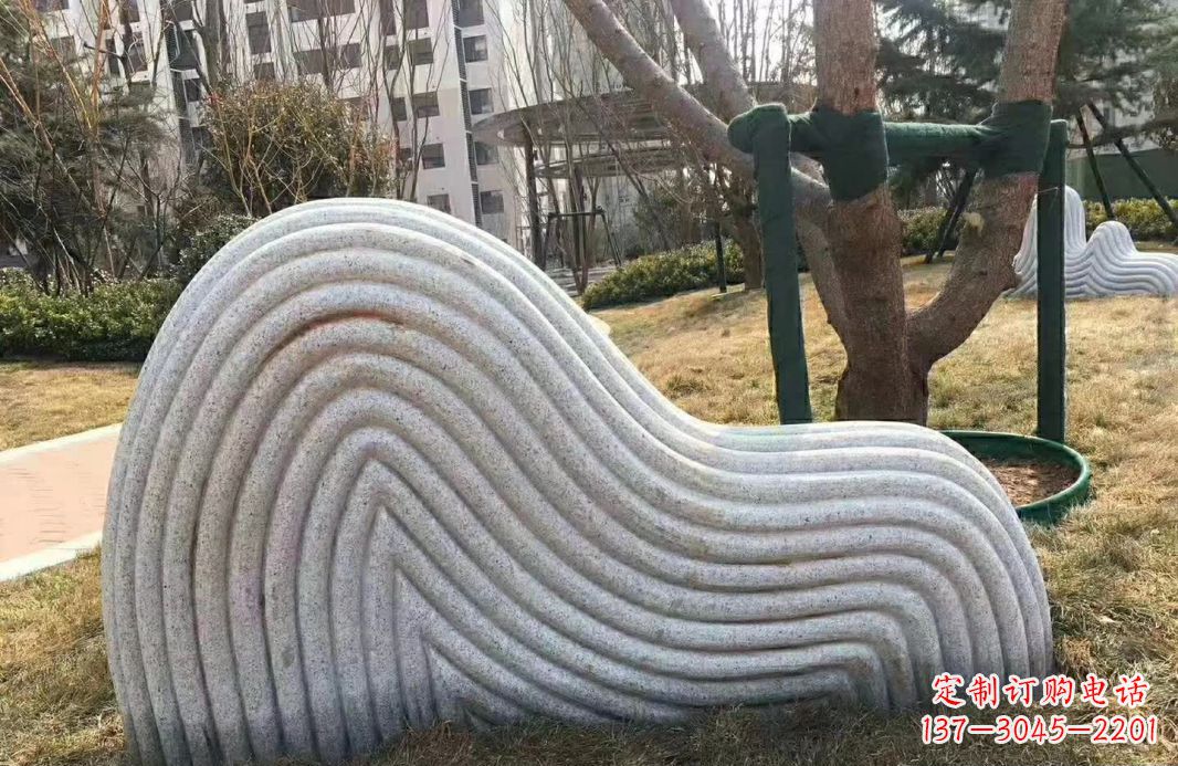 湖南小区大理石纹理假山雕塑