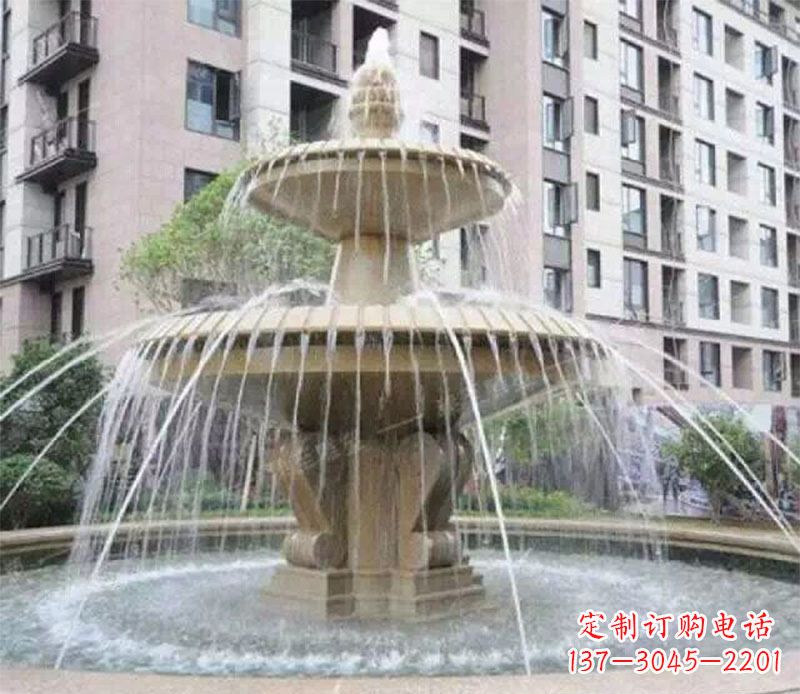 湖南小区大型喷泉景观石雕
