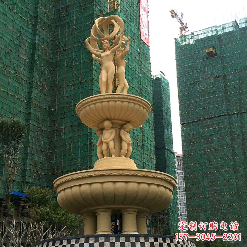 湖南小区大型欧式人物景观喷泉