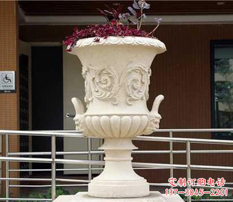 湖南小区花盆景观石雕