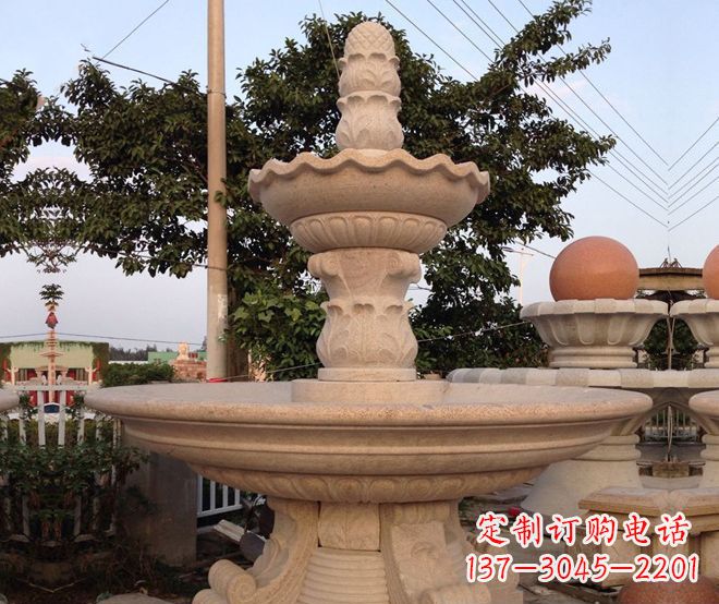 湖南小区景观大型喷泉石雕 (4)