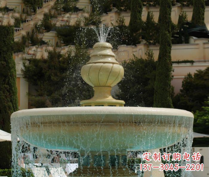 湖南小区景观多层喷泉石雕_2