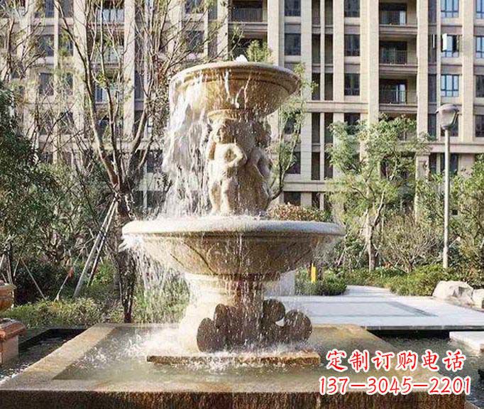 湖南小区景观欧式喷泉石雕 (3)