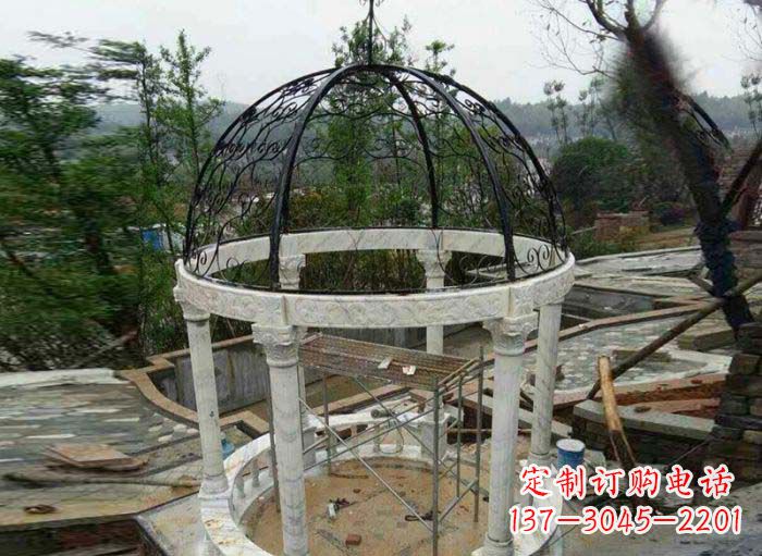 湖南小区欧式圆顶凉亭石雕