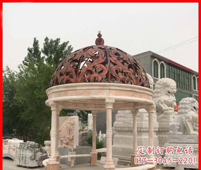 湖南小区欧式圆顶凉亭石雕_1