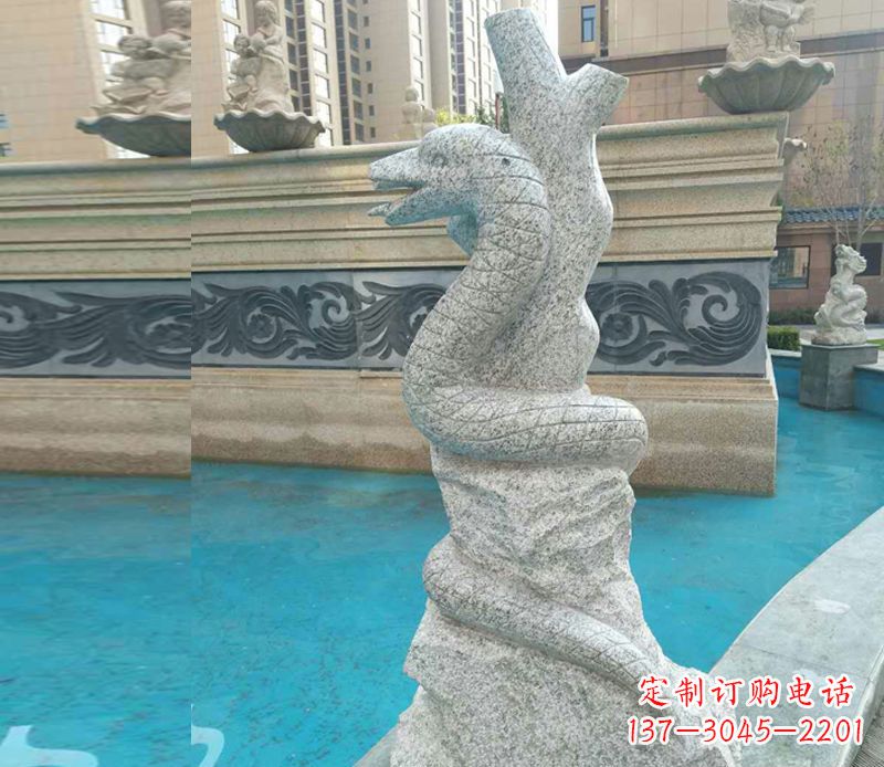 湖南小区十二生肖雕塑动物石雕