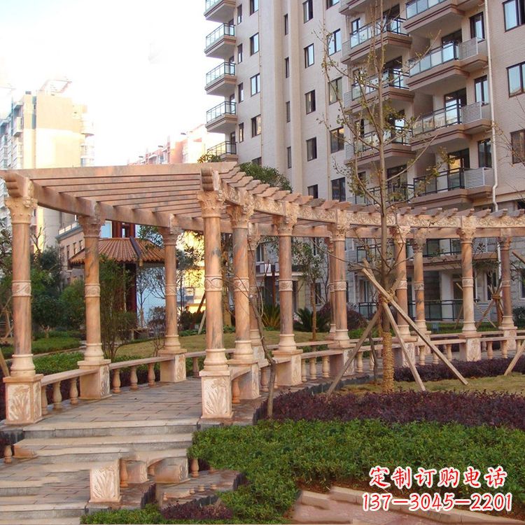 湖南小区石雕花架长廊