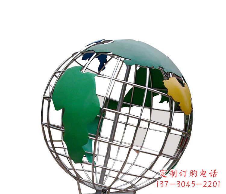 湖南校园不锈钢地球仪摆件雕塑