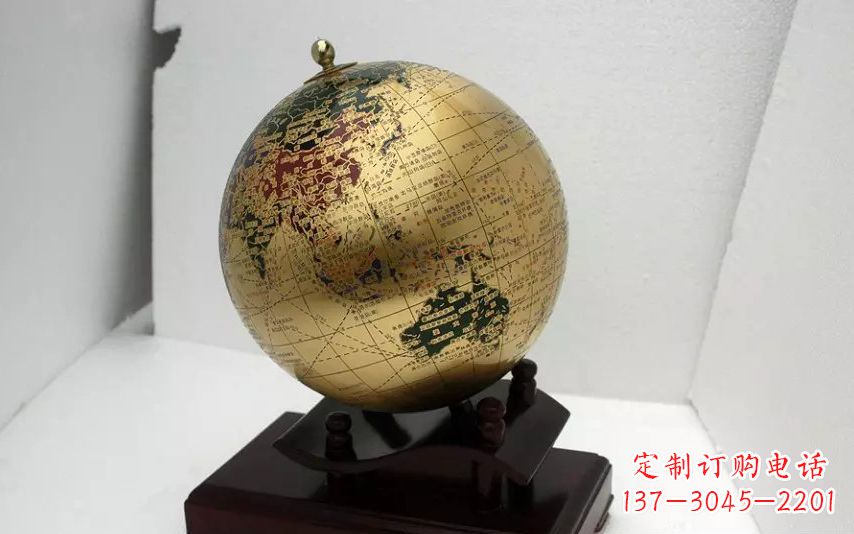 湖南校园不锈钢地球仪雕塑 (3)