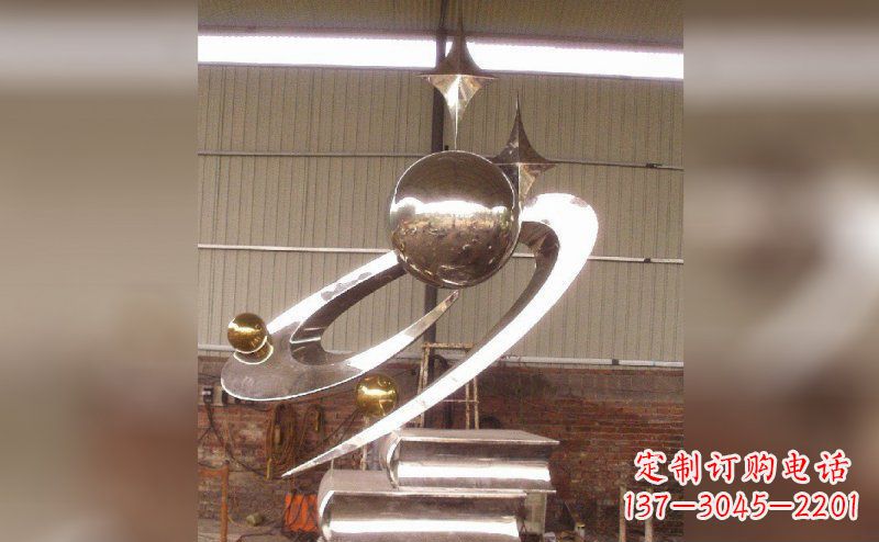 湖南校园不锈钢书籍雕塑