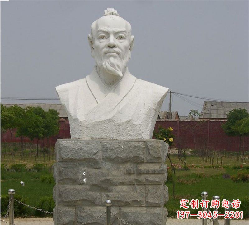 湖南校园大理石张衡雕塑