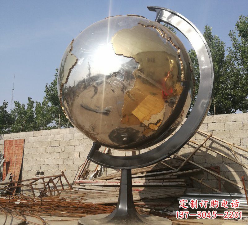 湖南校园地球仪雕塑