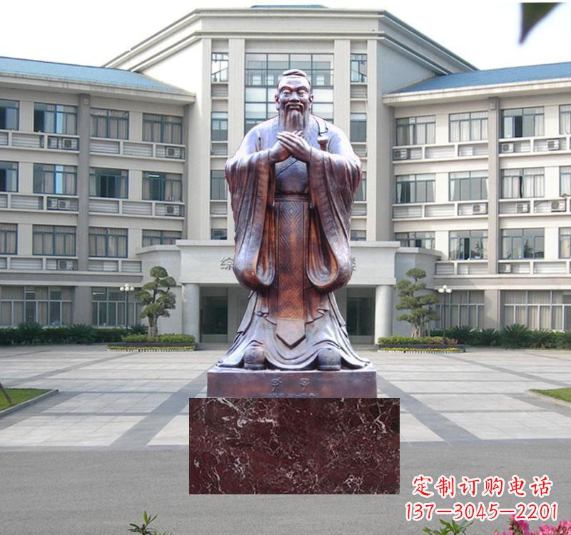 湖南校园雕塑孔子 (2)