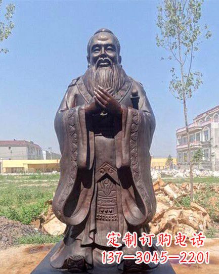 湖南校园孔子雕像 (2)