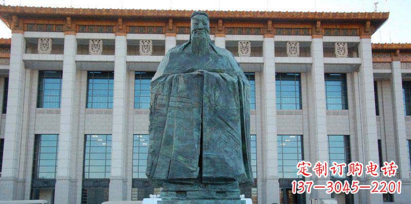 湖南校园孔子景观铜雕