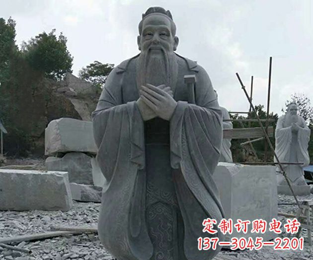 湖南校园孔子人物石雕