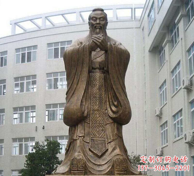 湖南校园孔子铜雕222