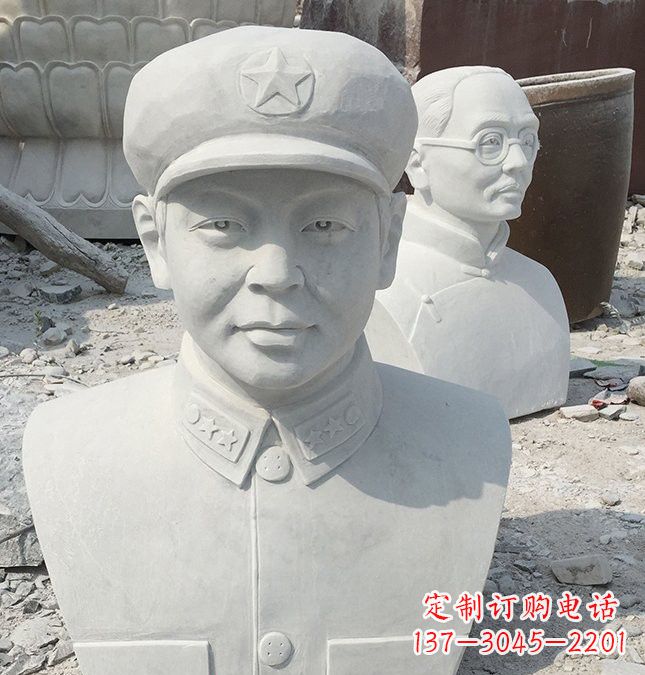 湖南校园雷锋头像石雕