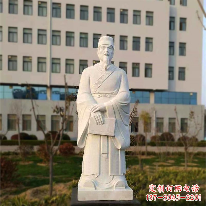 湖南校园名人汉白玉雕塑医院医学院古代著名人物雕像