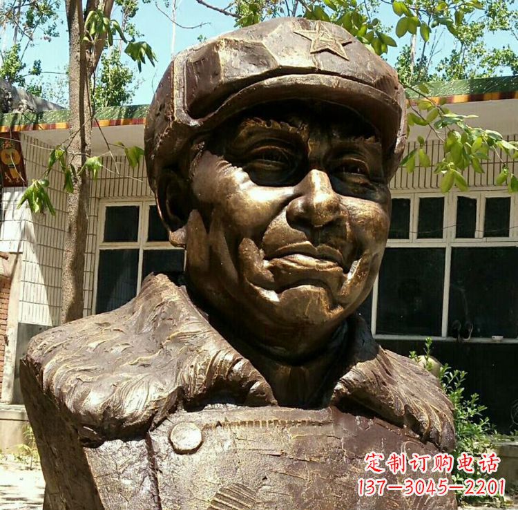 湖南校园名人朱德胸像铜雕