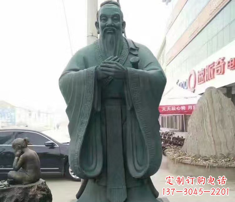 湖南校园人物孔子行教像