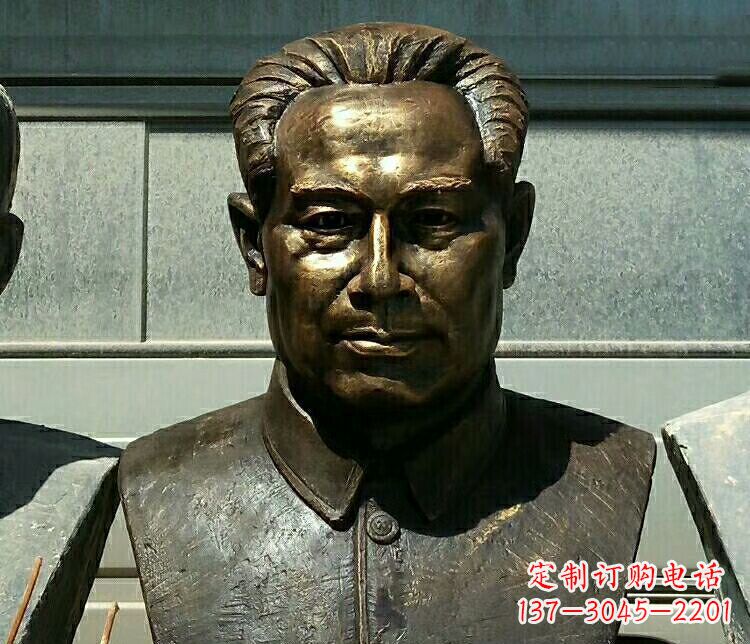 湖南校园周恩来胸像铜雕