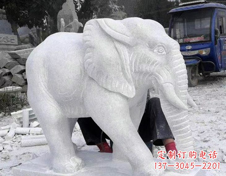湖南写实大象石雕