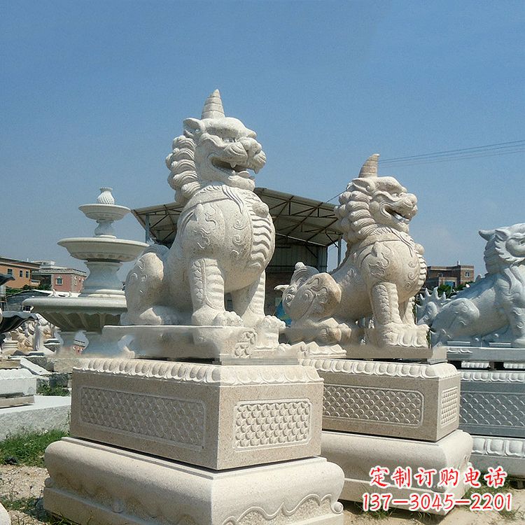 湖南獬豸 石雕 独角兽-法院大门神兽雕塑