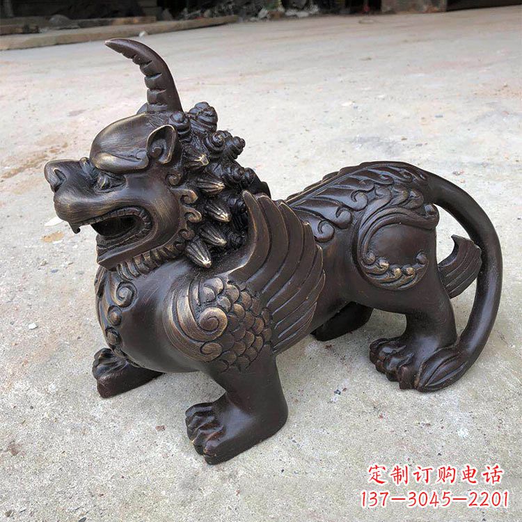 湖南獬豸纯铜铸造雕塑