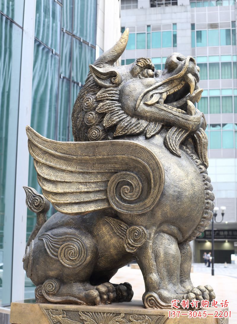 湖南獬豸古代神兽铜雕