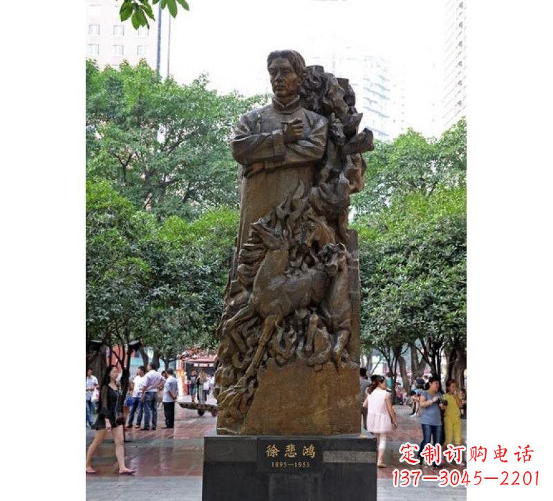 湖南徐悲鸿铜雕