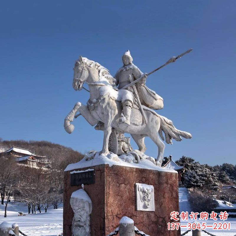 湖南薛仁贵骑马雕像-中国历史名人唐朝名将景区景观雕塑