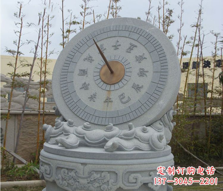湖南学校大理石日晷石雕 (5)