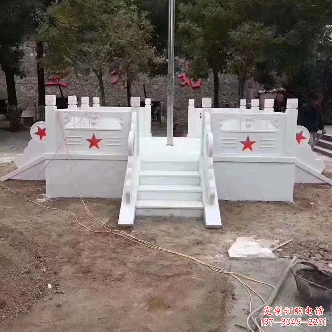 湖南学校校园升国旗台