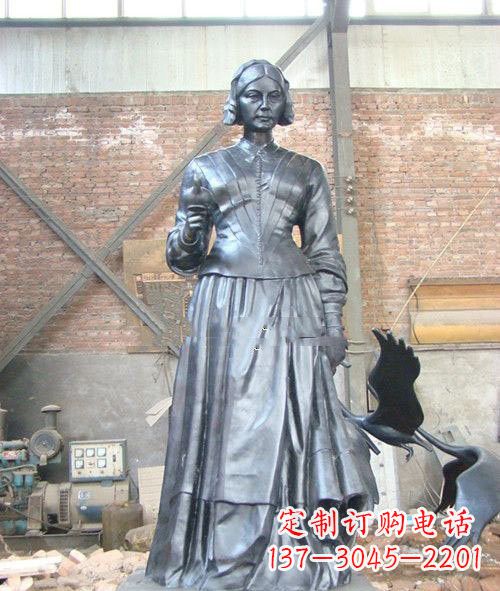 湖南医院校园西方名人南丁格尔铜雕