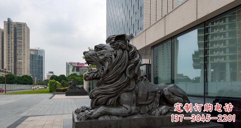 湖南银行铜狮子汇丰狮铜雕